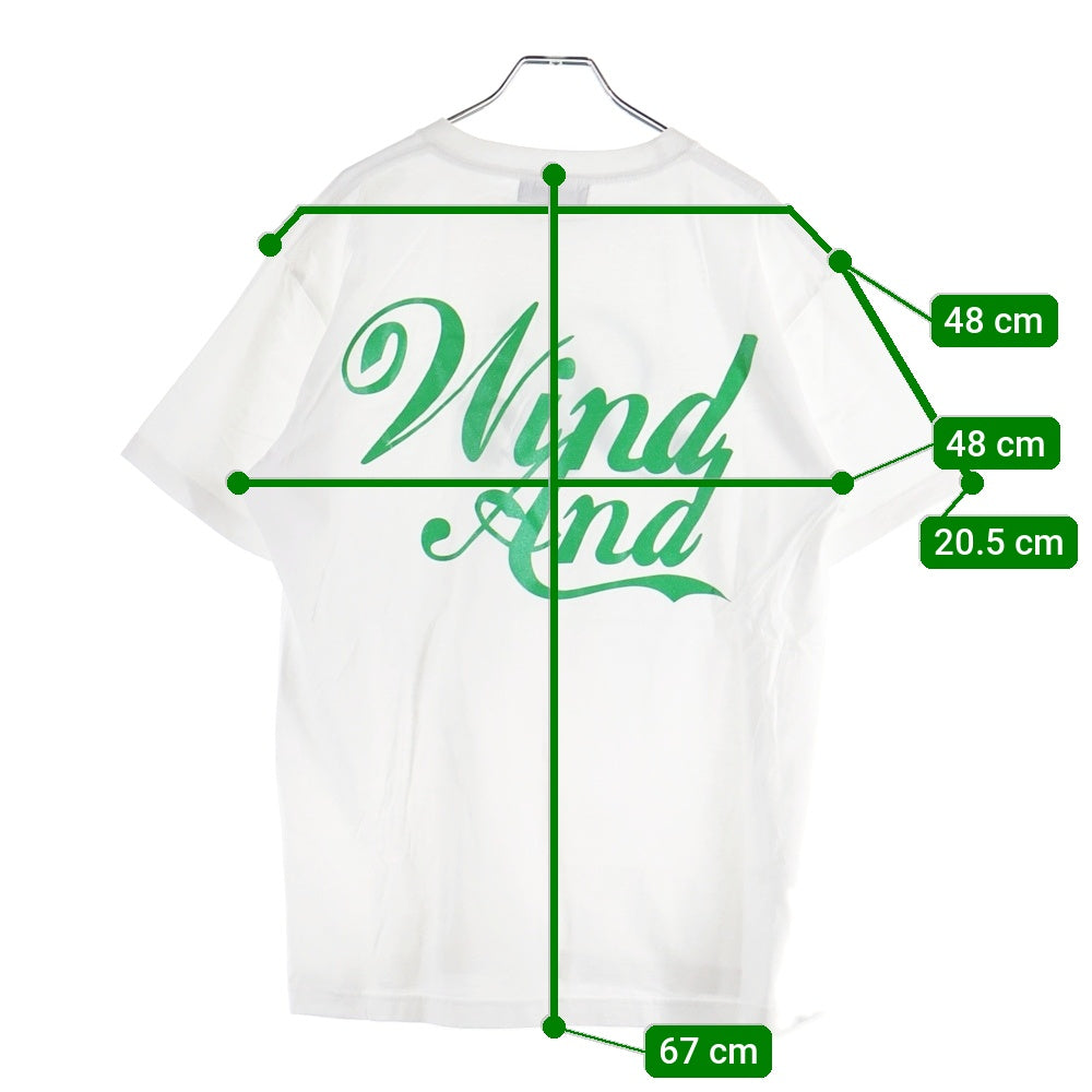 WIND AND SEA(ウィンダンシー) 24AW GLITTER S/S TEE グリッター フロントプリント 半袖Tシャツ カットソー ホワイト WDS-O-TRJ-25-Q1-CS-03
