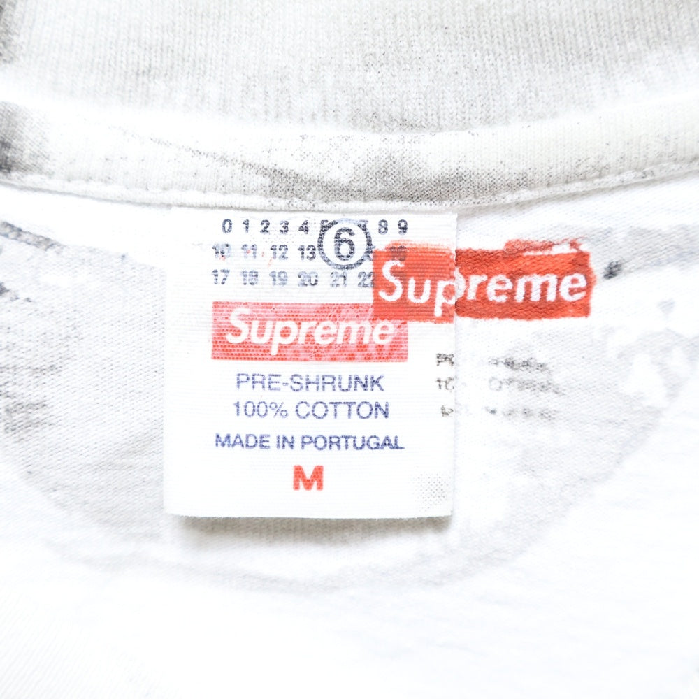 SUPREME(シュプリーム) 24SS ×MM6 Maison Margiela Box Logo Tee エムエムシックスメゾンマルジェラ ボックスロゴ トロンプルイユ 半袖Tシャツ カットソー ホワイト