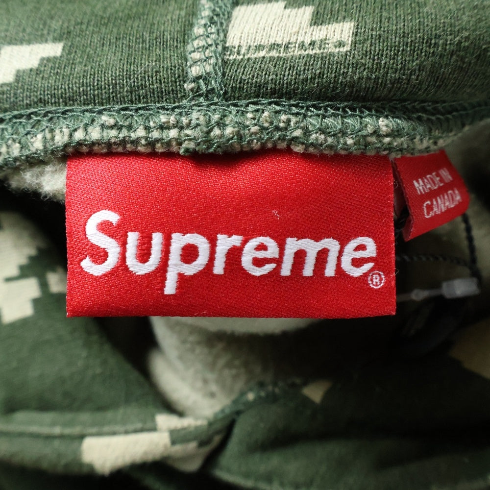 SUPREME(シュプリーム) 21AW Box Logo Hooded Sweatshirt ボックスロゴ デジカモ フーデッドスウェットシャツ プルオーバーパーカー カーキ