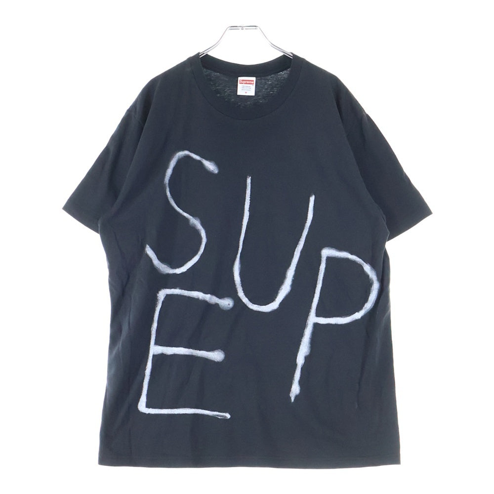 SUPREME(シュプリーム) 25SS Painted Tee 両面オーバーペイントデザインTシャツ 半袖クルーネックカットソー ブラック