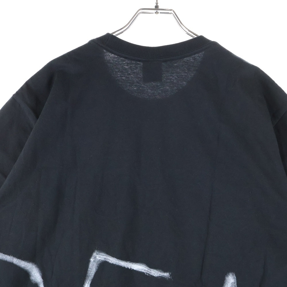 SUPREME(シュプリーム) 25SS Painted Tee 両面オーバーペイントデザインTシャツ 半袖クルーネックカットソー ブラック