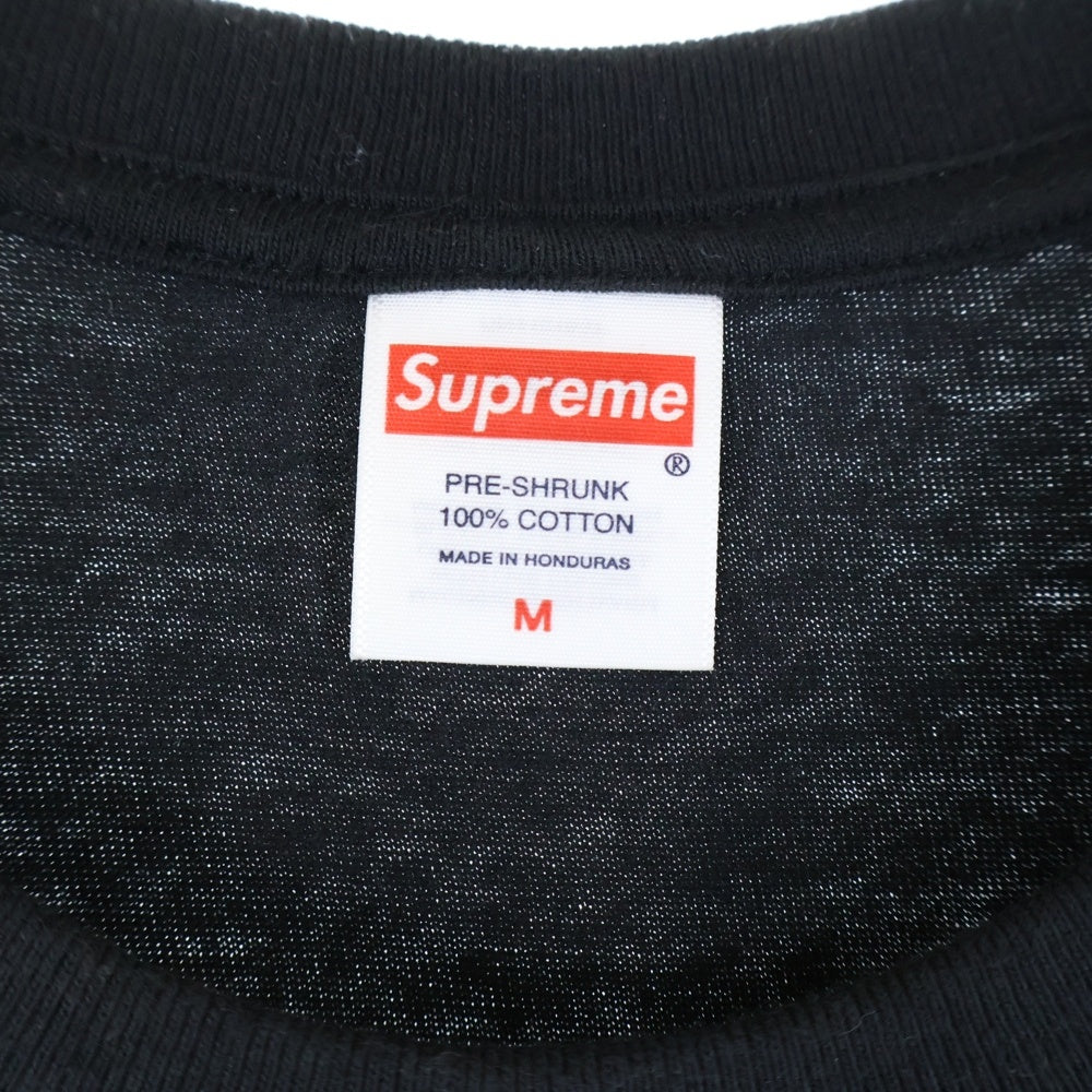 SUPREME(シュプリーム) 25SS Painted Tee 両面オーバーペイントデザインTシャツ 半袖クルーネックカットソー ブラック