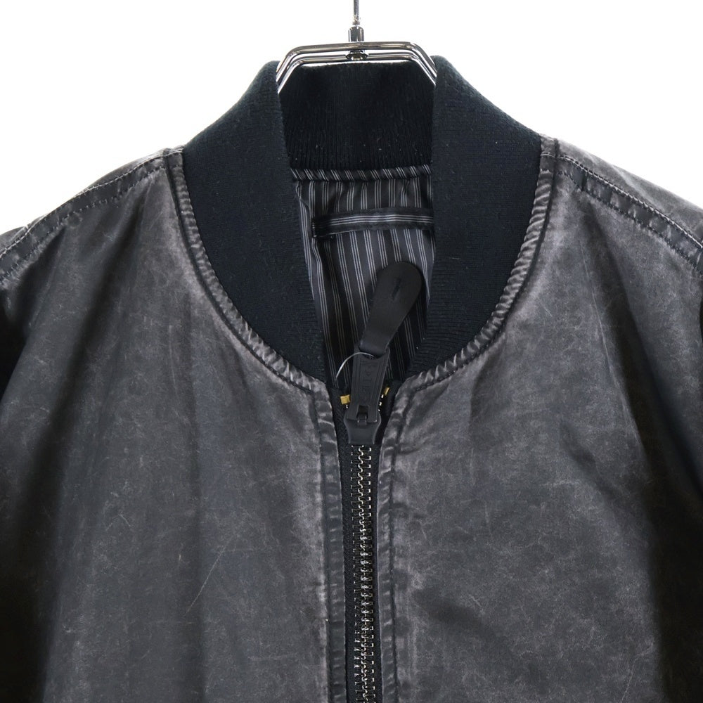 ALPHA INDUSTRIES(アルファ インダストリーズ) ×MAISON SPECIAL MA-1 SCRATCH CORE SPEC メゾンスペシャル フライト ボンバージャケット ブラック TA7222-9001