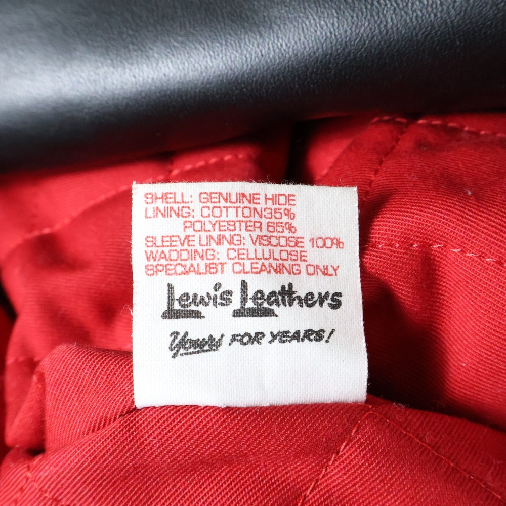 Lewis Leathers(ルイスレザー) Cyclone Cow Hide サイクロン カウハイド タイトフィット ダブルライダースレザージャケット ブラック