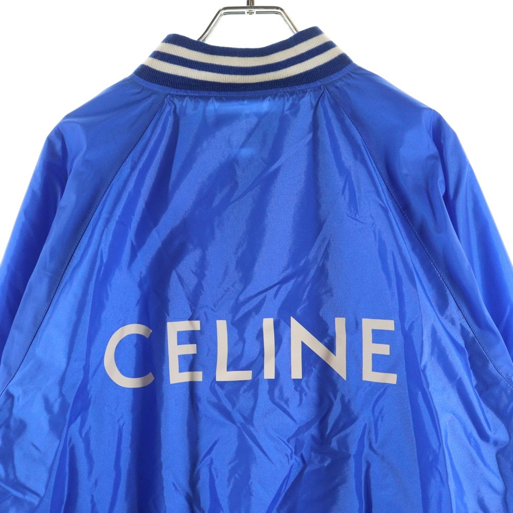 CELINE(セリーヌ) 22SS バックロゴ ナイロンサテン テディジャケット ブルゾン ブルー 2W365495M