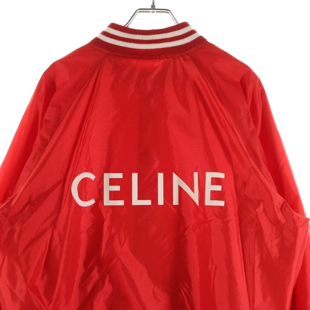 CELINE(セリーヌ) 22SS バックロゴ ナイロンサテン テディジャケット ブルゾン レッド 2W365495M