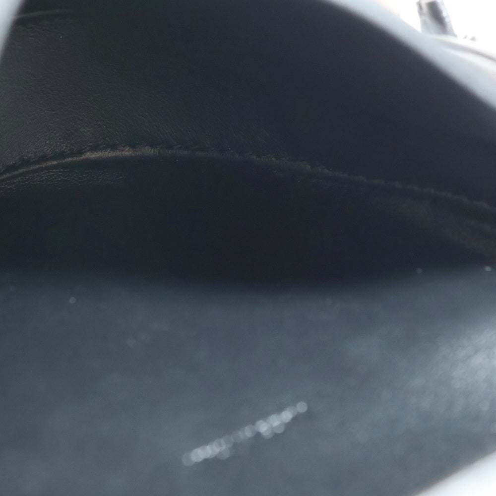 CELINE(セリーヌ) MINI TRIANGLE ミニ トライアングル ロゴプリント レザーショルダーバッグ ブラック 10I193DMO