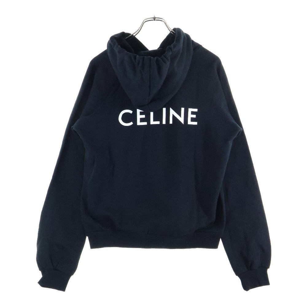 CELINE(セリーヌ) バックロゴプリント ラグラン スウェット プルオーバーパーカー ブラック 2Y005434E