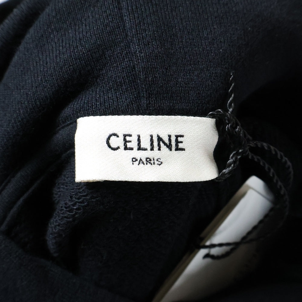 CELINE(セリーヌ) バックロゴプリント ラグラン スウェット プルオーバーパーカー ブラック 2Y005434E