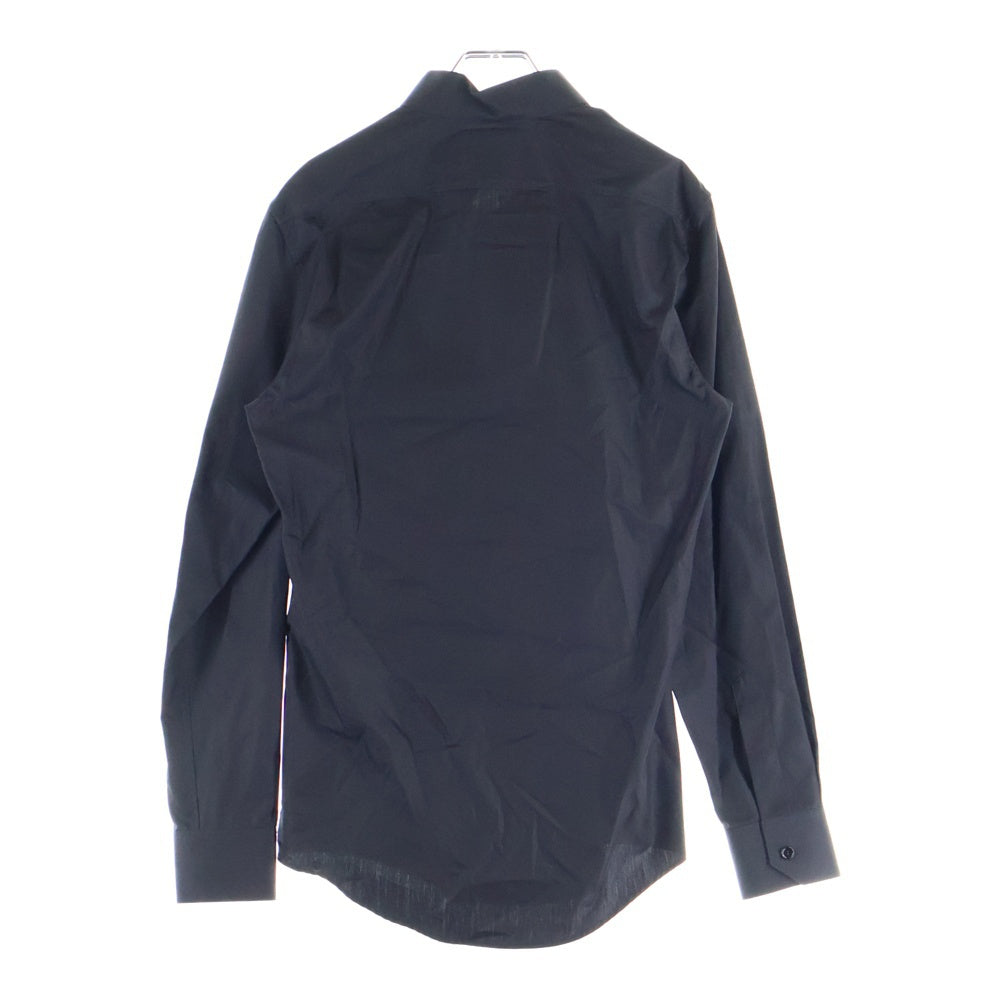 CELINE(セリーヌ) トリオンフ刺繍 インバーテッドカラー ルーズ長袖シャツ ブラック 2C58B091F