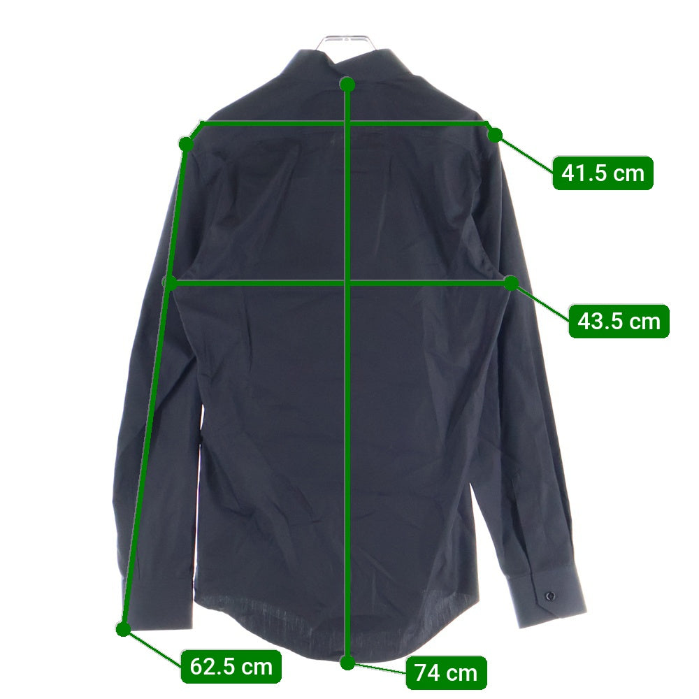 CELINE(セリーヌ) トリオンフ刺繍 インバーテッドカラー ルーズ長袖シャツ ブラック 2C58B091F