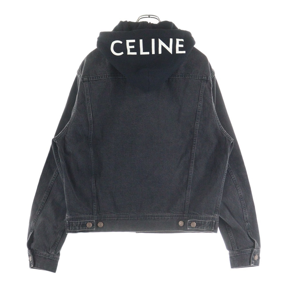 CELINE(セリーヌ) ロゴプリントフーディドッキング デニムトラッカー