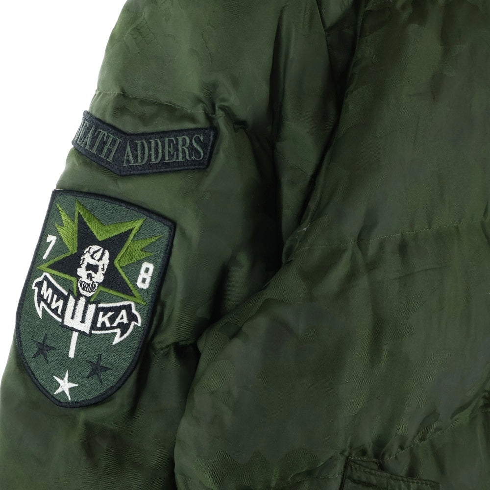 MISHKA(ミシカ) カモフラ MA-1 フライト ジャケット ブルゾン カーキ