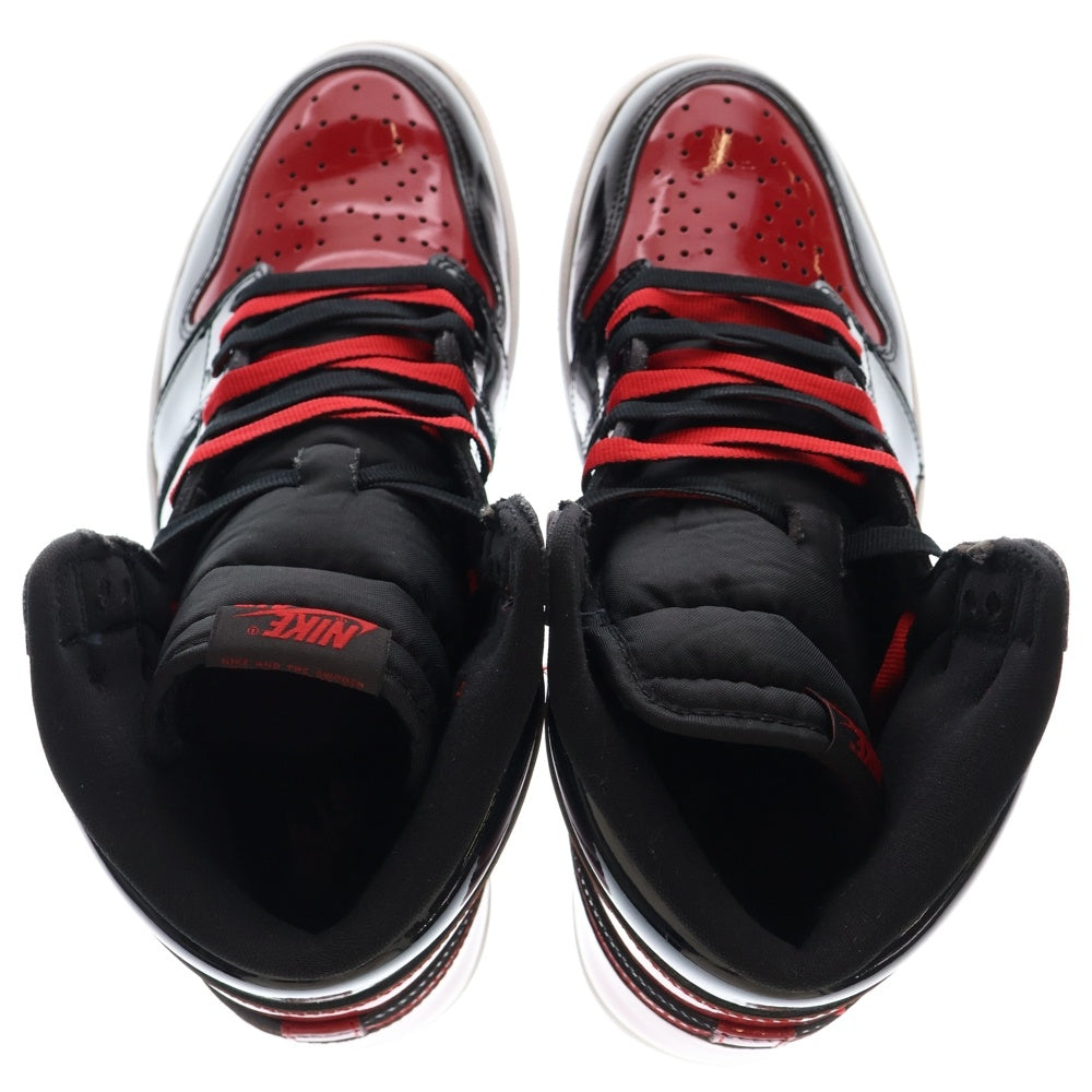 NIKE(ナイキ) AIR JORDAN 1 RETRO HIGH OG BRED PATENT エアジョーダン1レトロハイ ブレッド パテント ハイカットスニーカー レッド/ブラック US11/29cm 555088-063