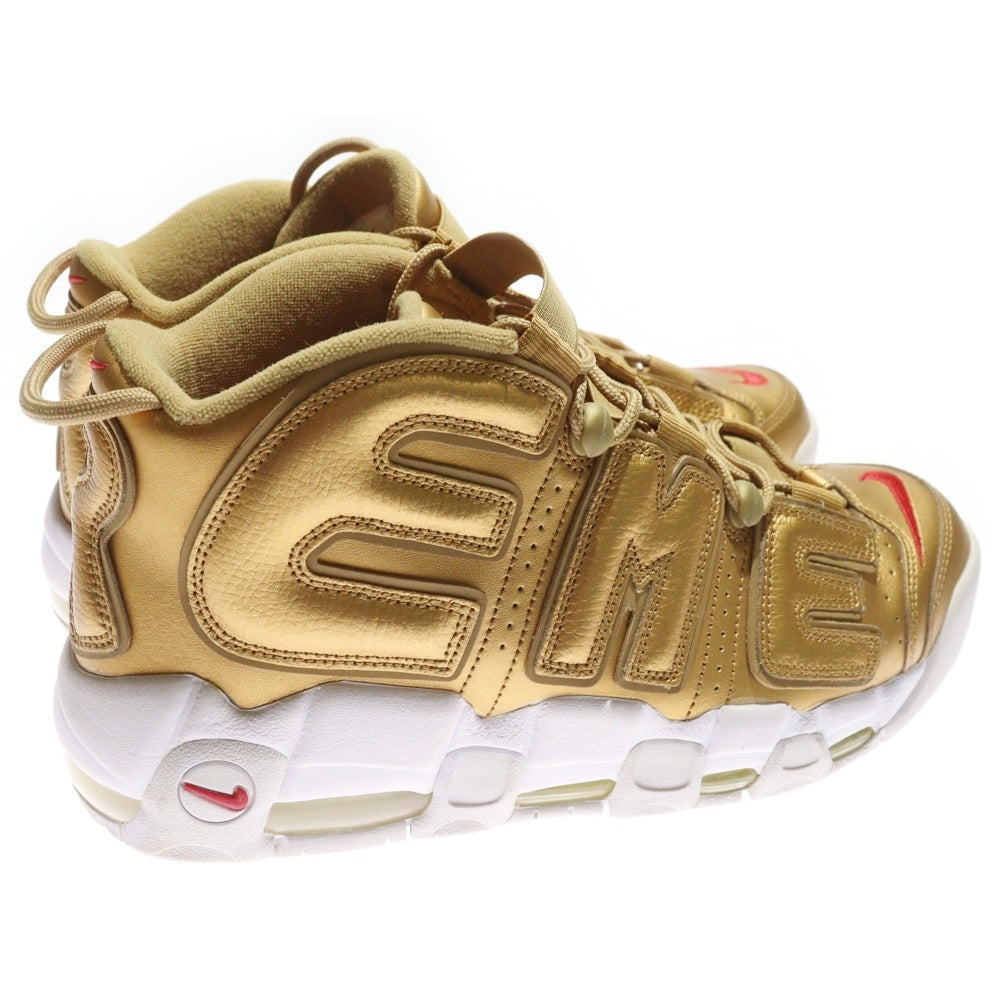 NIKE(ナイキ) 17SS ×SUPREME AIR MORE UPTEMPO METALLIC GOLD シュプリーム エアモアアップテンポ ハイカットスニーカー ゴールド US11/29cm 902290-700