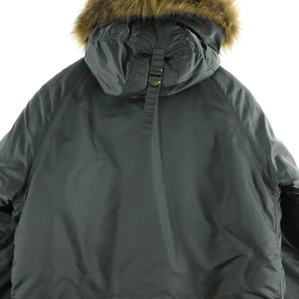 ALPHA INDUSTRIES(アルファ インダストリーズ) ×NUMBER (N)INE TYPE N-3B ナンバーナイン 裏地音符 フーデッド フライトジャケット カーキ 20094-9876