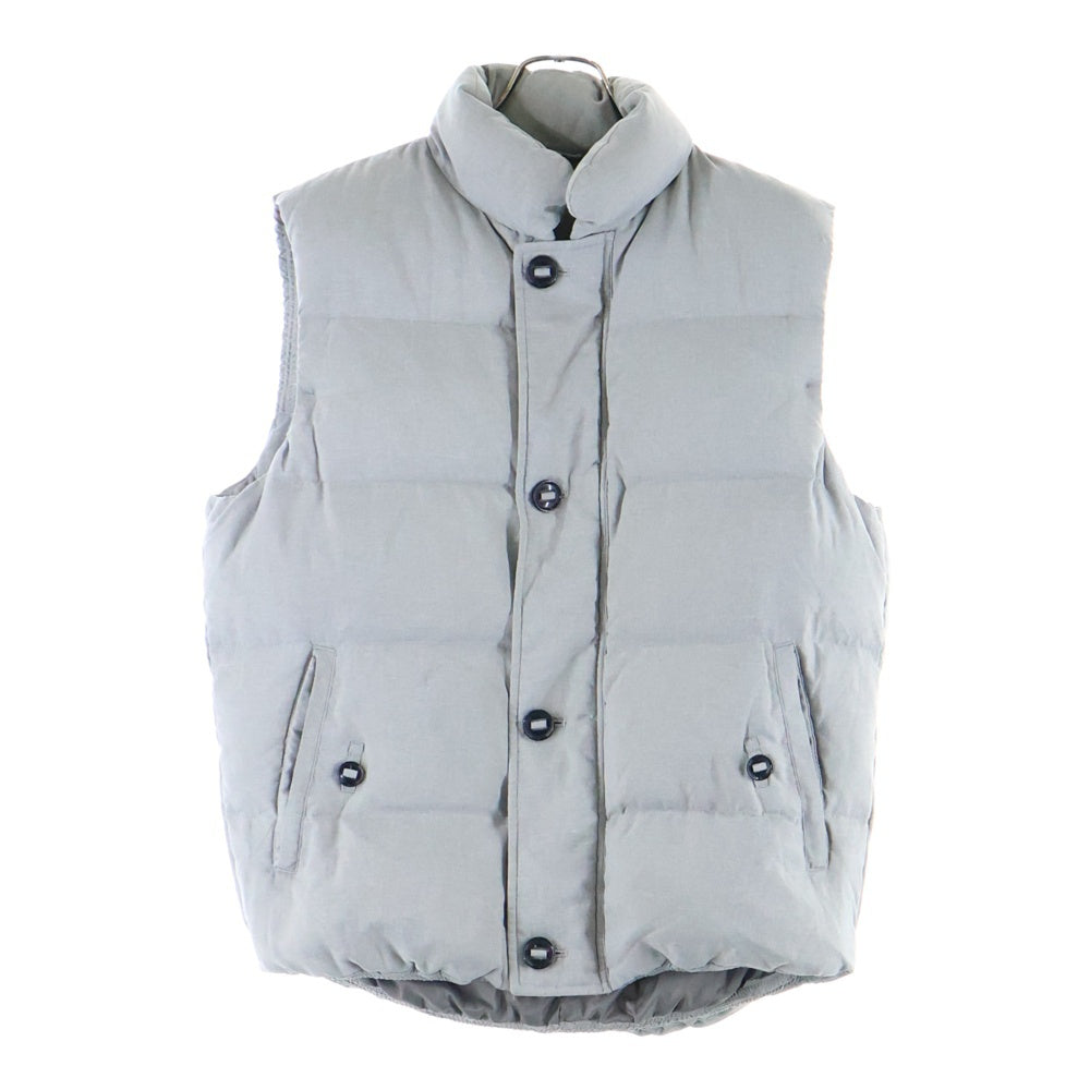 theory(セオリー) ボタンデザイン ナイロン ジップアップダウンベスト ジャケット グレー 02-1302001
