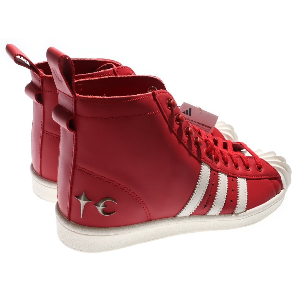 adidas Originals(アディダスオリジナルス) ×THUG CLUB SUPERSTAR BOOT LUXE サグクラブ スーパースター リュクス ミッドカットスニーカー レッド/ホワイト US8.5/26.5cm JP6518