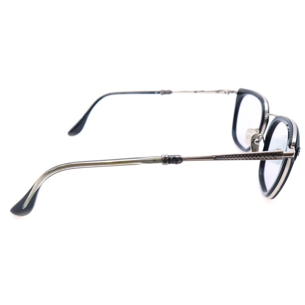 CHROME HEARTS(クロムハーツ) STRAPADICTOME ストゥラパディクトム スクエアフレーム ウェリントンサングラス 眼鏡 ブラック/シルバー