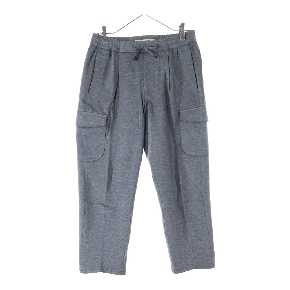 NO BRAND(ノーブランド) giabsarchivio ジャブスアルキヴィオ SPACE-FIT 17A TIZIANO スペースフィット レーヨンナイロン ワンタック イージーパンツ グレー A5960
