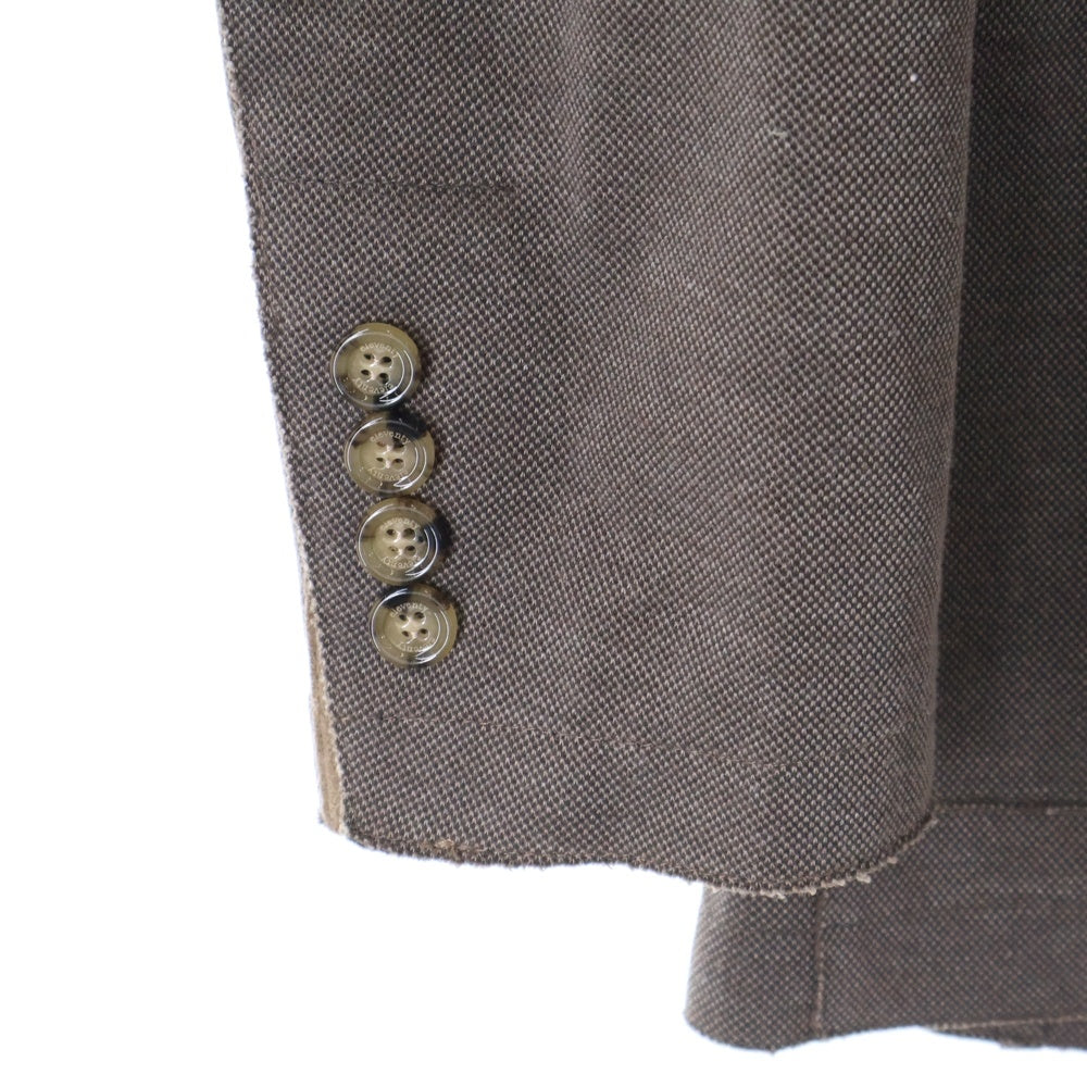 eleventy(イレブンティー) イタリア製 コットンポリ 2B アンコンジャケット ブラウン 979JA3001