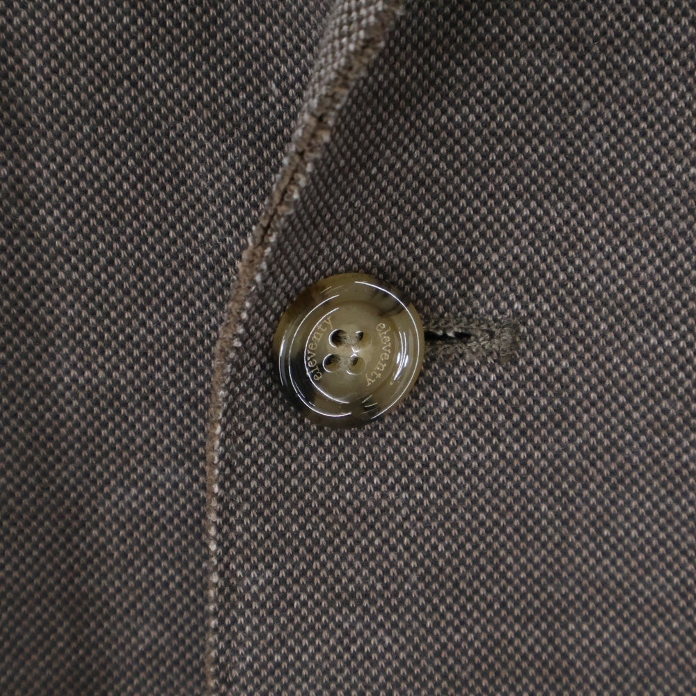 eleventy(イレブンティー) イタリア製 コットンポリ 2B アンコンジャケット ブラウン 979JA3001