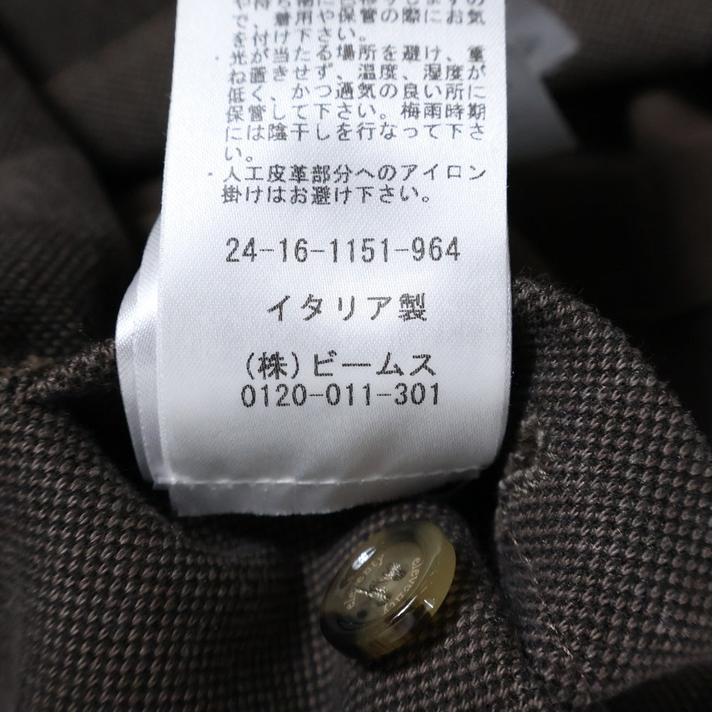 eleventy(イレブンティー) イタリア製 コットンポリ 2B アンコンジャケット ブラウン 979JA3001
