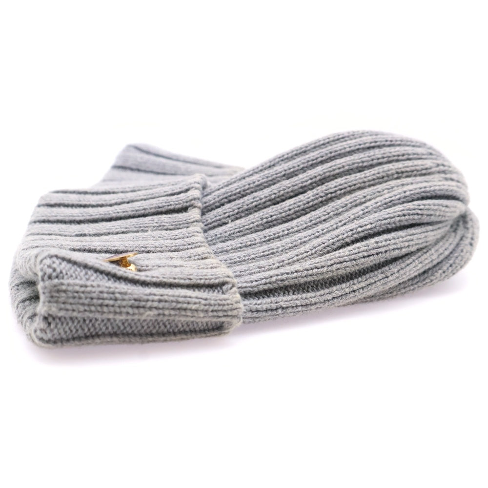 MAISON Birth(メゾンバース) 日本製 リネン混 コットン　リブニット帽 グレー