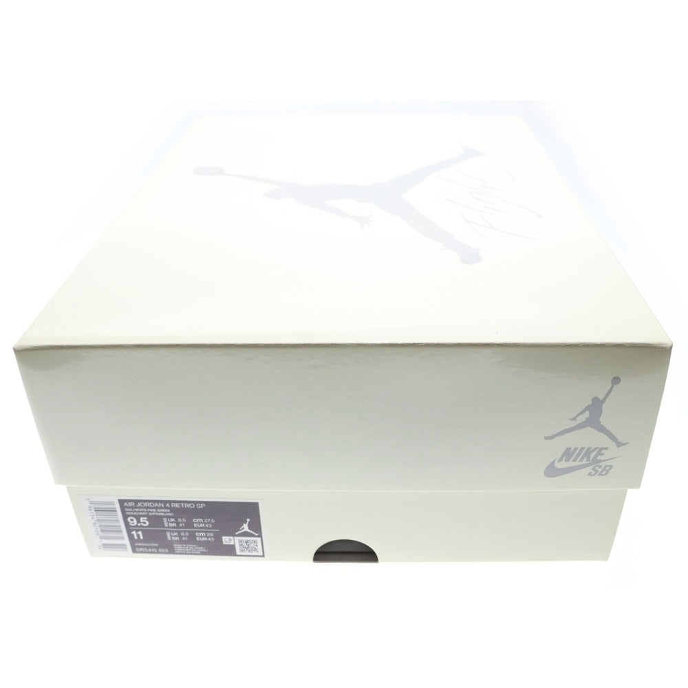 NIKE SB(ナイキエスビー) AIR JORDAN 4 RETRO SP Pine Green エアジョーダン4 レトロ SP パイングリーン ハイカットスニーカー ホワイト/グリーン US9.5/27.5cm DR5415-103