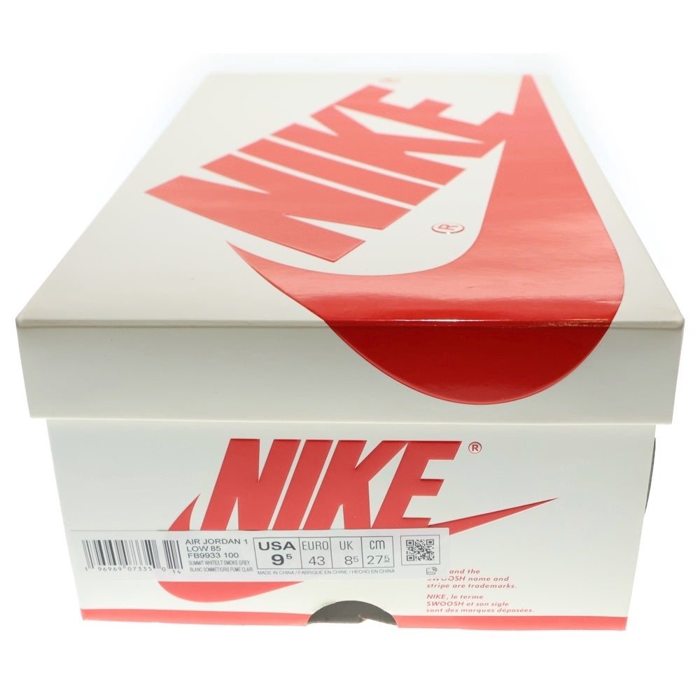 NIKE(ナイキ) AIR JORDAN 1 LOW 85 Neutral Grey エアジョーダン1 85 ニュートラルグレー ローカットスニーカー ホワイト/ライトグレー US9.5/27.5cm FB9933-100