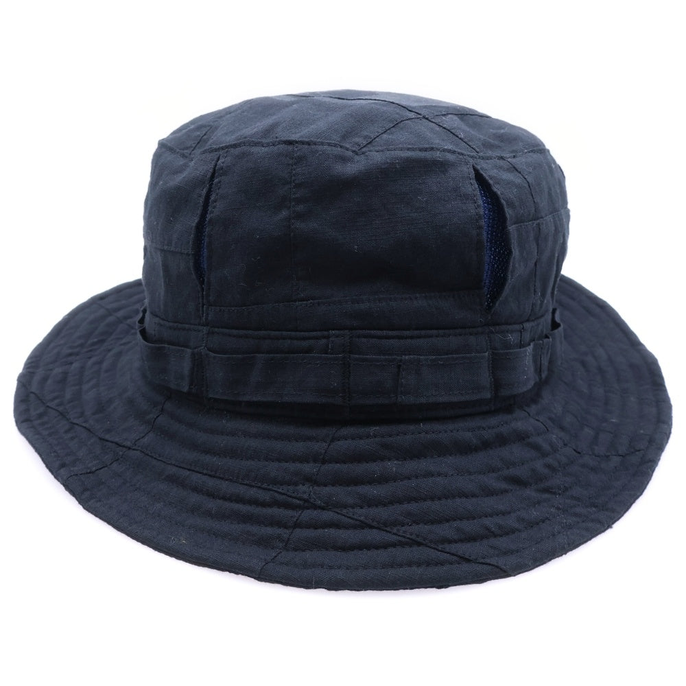 SUPREME(シュプリーム) 25SS ×GOODENOUGH Patchwork Madras Crusher HAT パッチワーク マドラス クラッシュデザイン ロゴデザイン バケットハット 帽子 ブラック