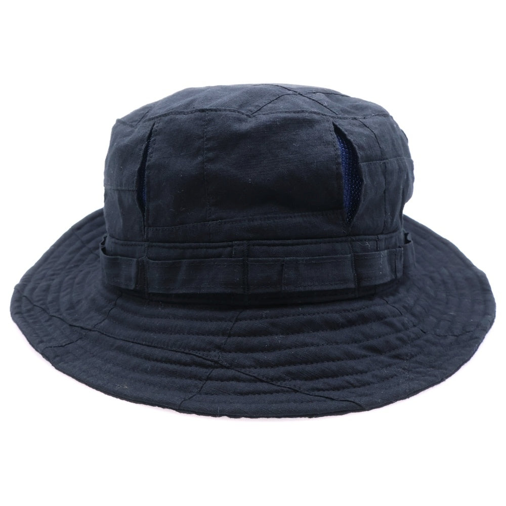 SUPREME(シュプリーム) 25SS ×GOODENOUGH Patchwork Madras Crusher HAT パッチワーク マドラス クラッシュデザイン ロゴデザイン バケットハット 帽子 ブラック