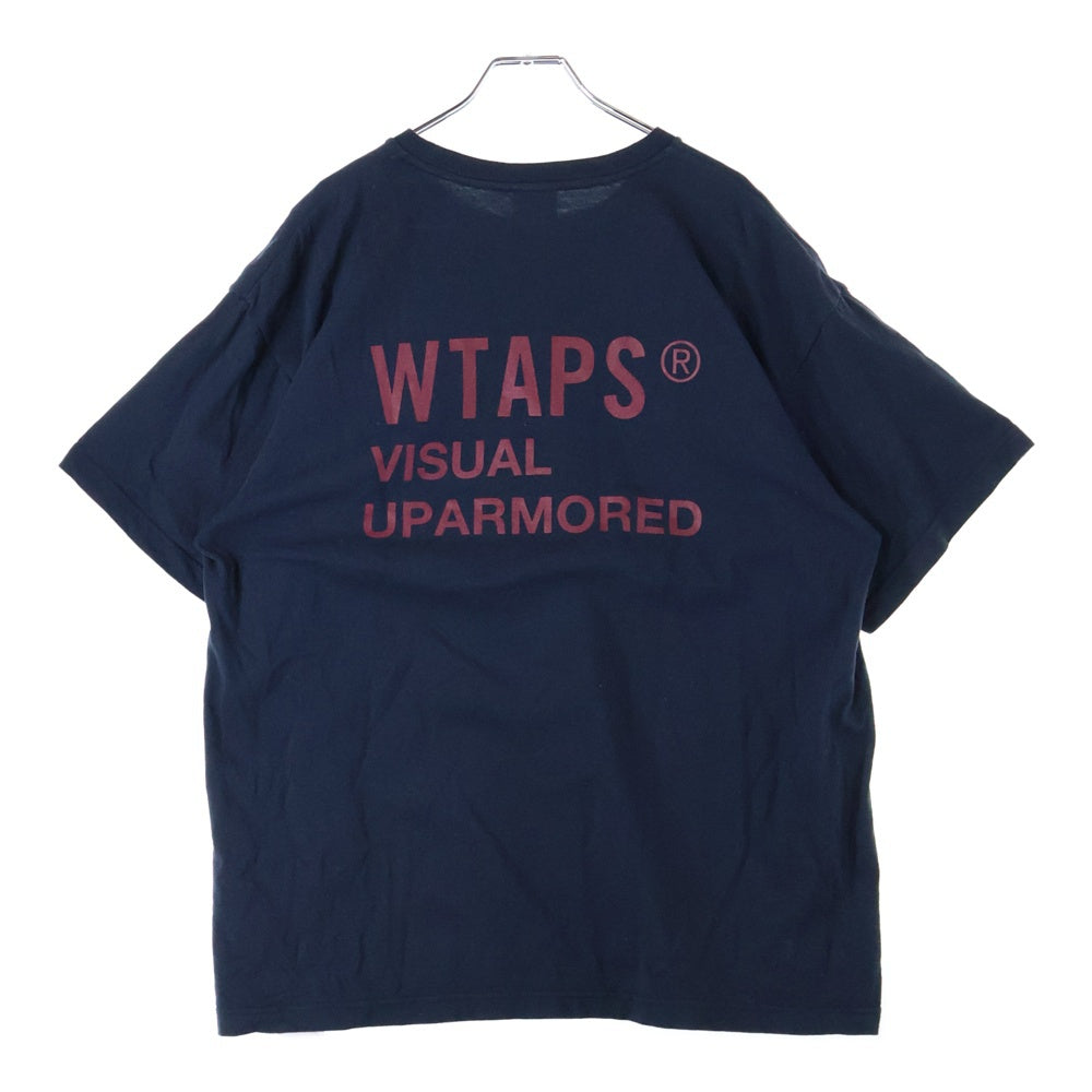 WTAPS(ダブルタップス) FORTLESS 両面ロゴデザイン クルーネック カッソー 半袖Tシャツ ネイビー 251ATDT-STM03S