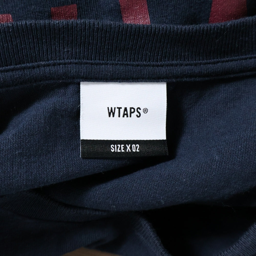 WTAPS(ダブルタップス) FORTLESS 両面ロゴデザイン クルーネック カッソー 半袖Tシャツ ネイビー 251ATDT-STM03S