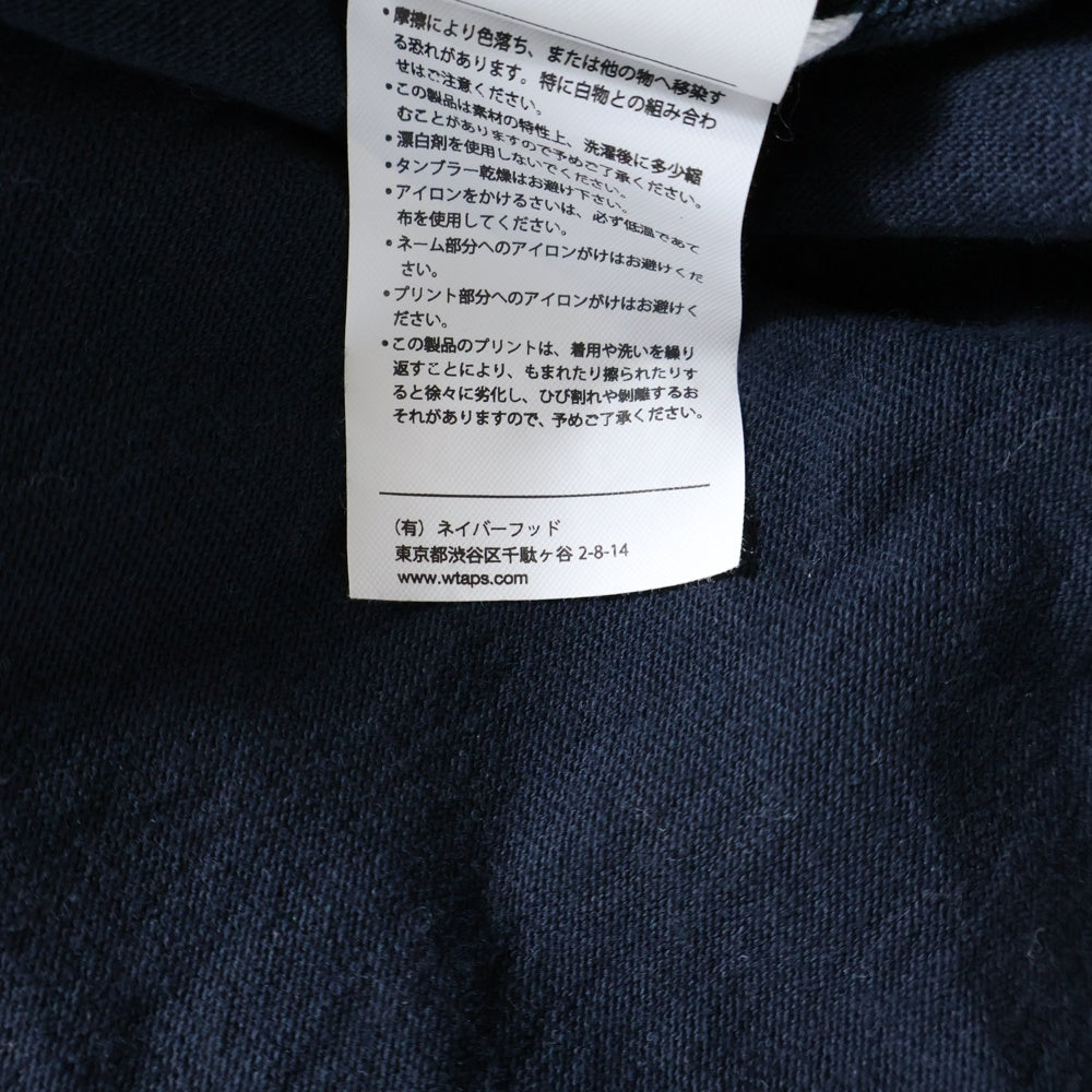 WTAPS(ダブルタップス) FORTLESS 両面ロゴデザイン クルーネック カッソー 半袖Tシャツ ネイビー 251ATDT-STM03S