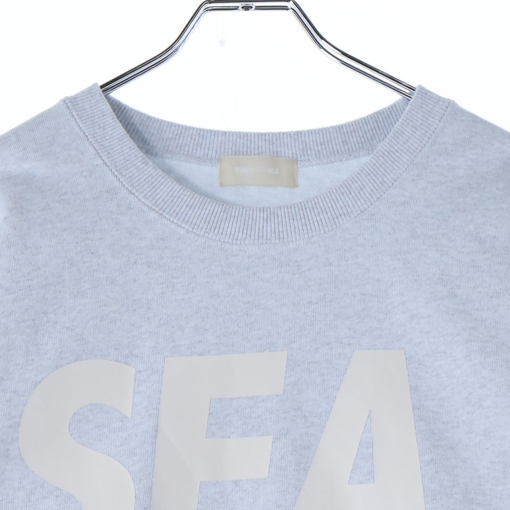 WIND AND SEA(ウィンダンシー) 22AW SEA CREW NECK BLACK シー 両面ロゴデザイン クルーネック スウェット トレーナー グレー WDS-O-OSS-26-Q1-CS-01