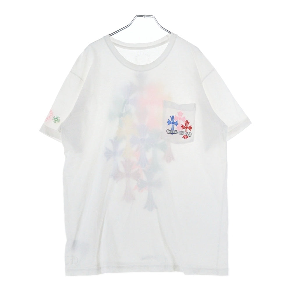 CHROME HEARTS(クロムハーツ) MLTCOL CEM CRS マルチセメタリークロスプリント 半袖Tシャツ カットソー ホワイト