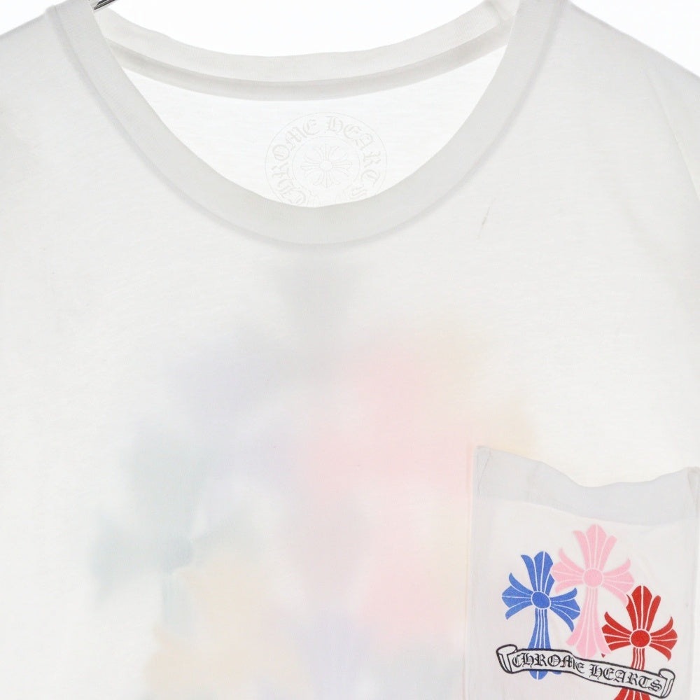 CHROME HEARTS(クロムハーツ) MLTCOL CEM CRS マルチセメタリークロスプリント 半袖Tシャツ カットソー ホワイト
