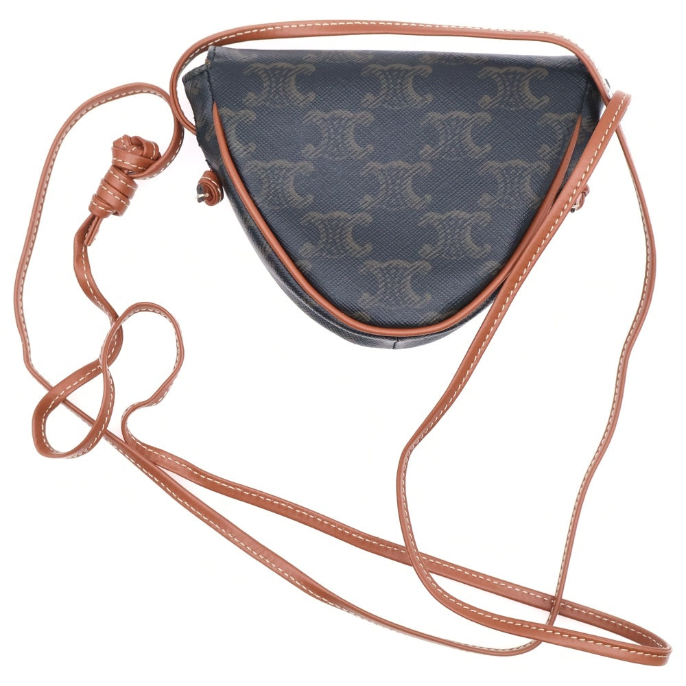 CELINE(セリーヌ) ミニトライアングル トリオンフ ショルダーバッグ ポシェット ブラウン 10I192DM5