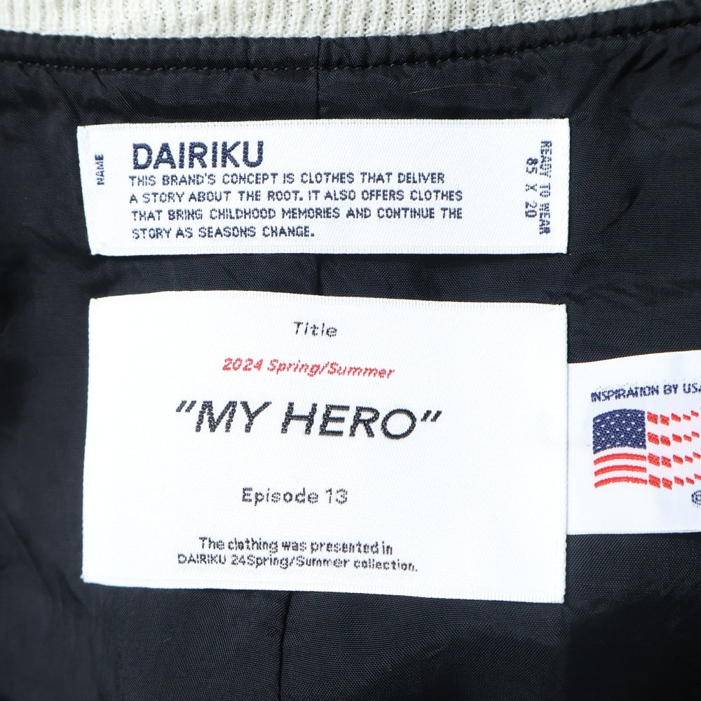 DAIRIKU(ダイリク) 24SS Snake&Skull Ska Jumper スネークアンドスカル スカジャンパー ブラック 24SS J11