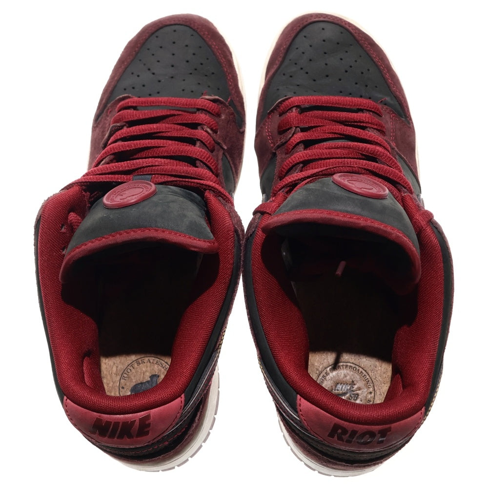NIKE SB(ナイキエスビー) ×Riot Skateshop DUNK LOW ライオットスケートショップ ダンク ローカットスニーカー レッド US10/28cm FZ1289-200