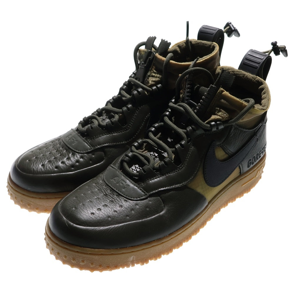NIKE(ナイキ) AIR FORCE 1 HIGH WINTER GORE-TEX SEQUIOA エアフォース1 ウィンター ゴアテックス セコイア ハイカットスニーカー ブラック/カーキ US9.5/27.5cm CQ7211-300
