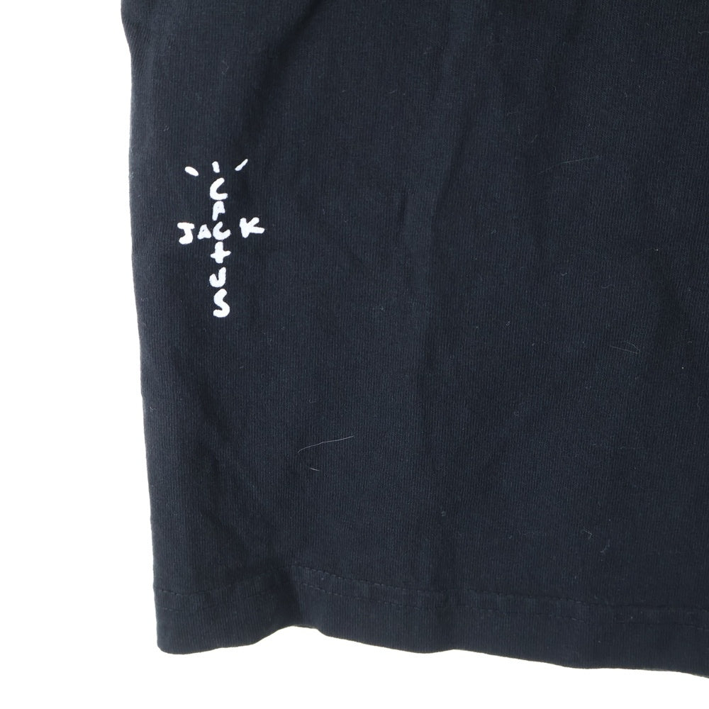 Cactus Jack(カクタスジャック) 24SS FREE THE RAGE TEE #2 フリーザレイジ フロントプリントTシャツ 半袖クルーネックカットソー ブラック