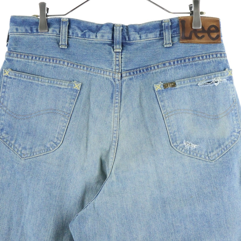 LEE(リー) 24SS BEAMS別注 CRUSH BAGGY DENIM PANTS クラッシュ加工 バギーデニムパンツ インディゴ LB0545