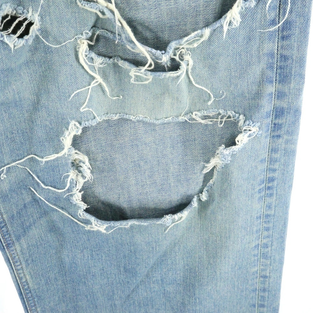 LEE(リー) 24SS BEAMS別注 CRUSH BAGGY DENIM PANTS クラッシュ加工 バギーデニムパンツ インディゴ LB0545