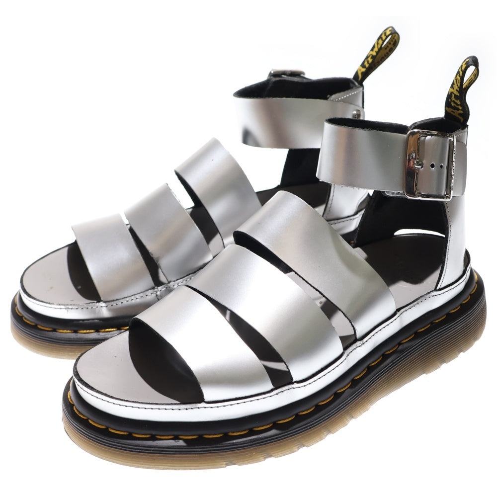 Dr.Martens(ドクターマーチン) CLARISSA 2 クラリッサ メタリック加工 レザーストラップ サンダル レディース シルバー 26687972