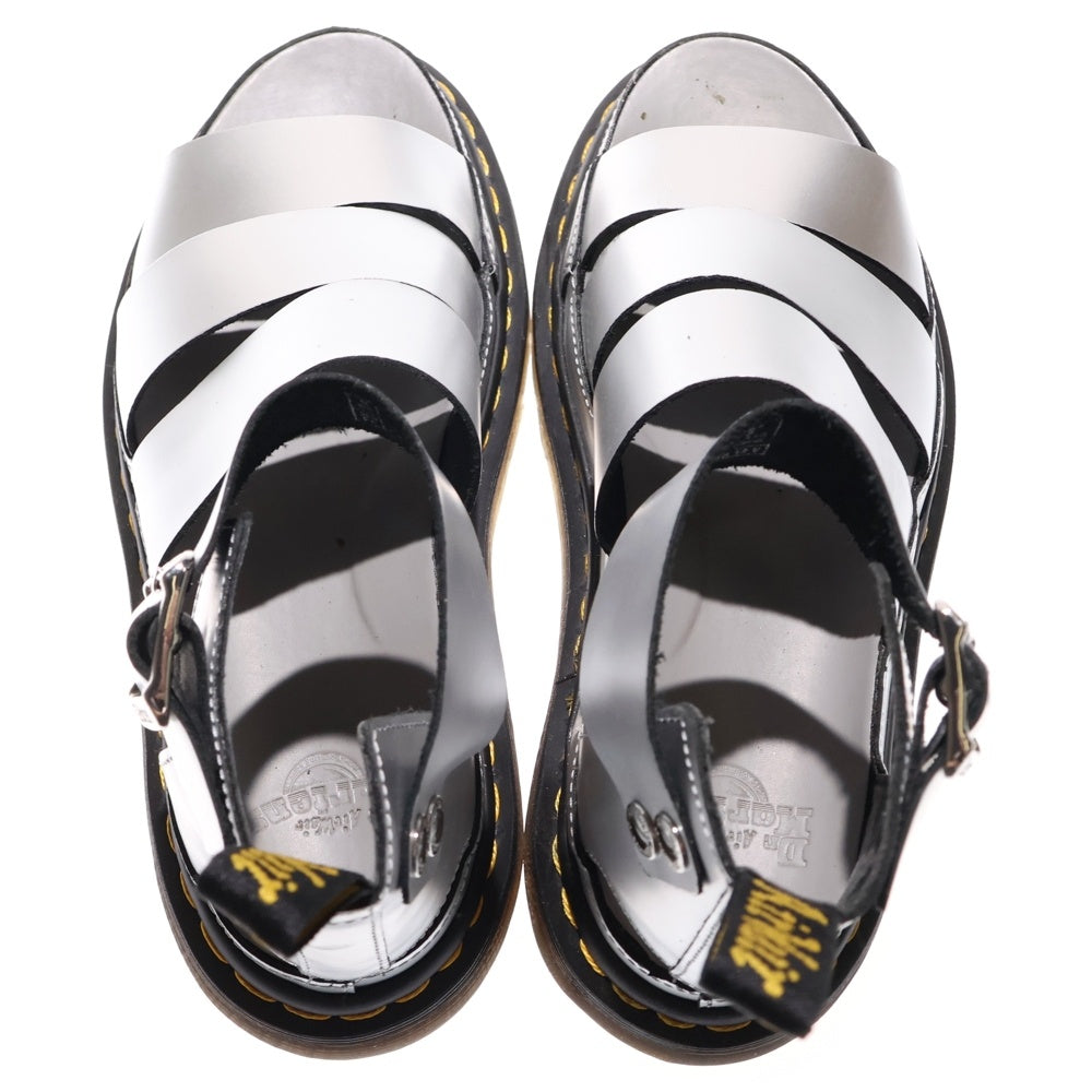 Dr.Martens(ドクターマーチン) CLARISSA 2 クラリッサ メタリック加工 レザーストラップ サンダル レディース シルバー 26687972