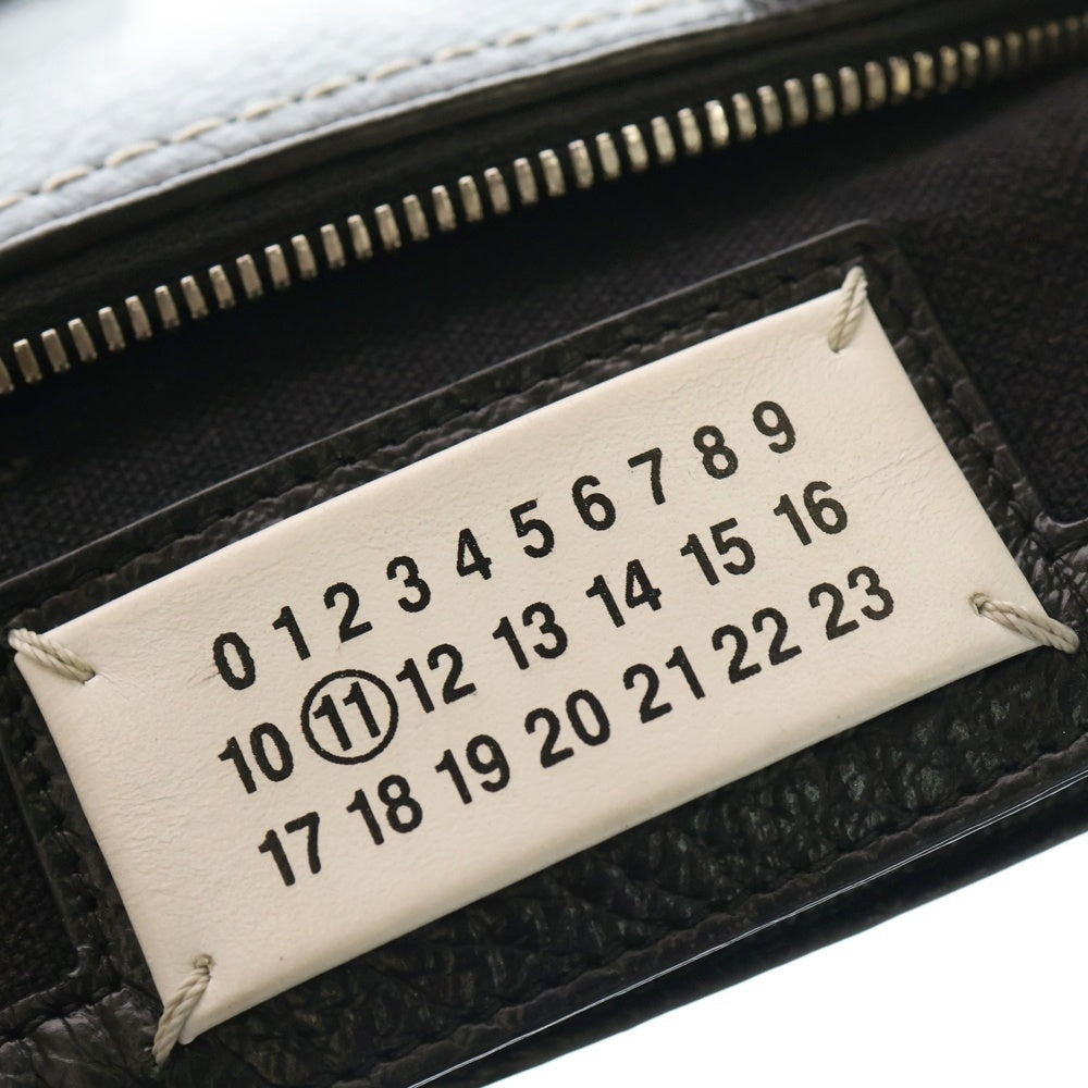 Maison Margiela 11(メゾンマルジェラ11) 5AC 2WAYバッグ ハンドバッグ チェーンショルダーバッグ ブラック レザー シルバー金具 S56WG0081