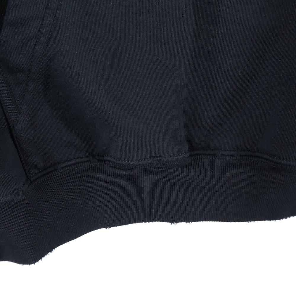 BALENCIAGA(バレンシアガ) Destroyed Logo-Print Hoodie ロゴプリント デストロイフーディ プルオーバースウェットパーカー ブラック 729361 TNVL2