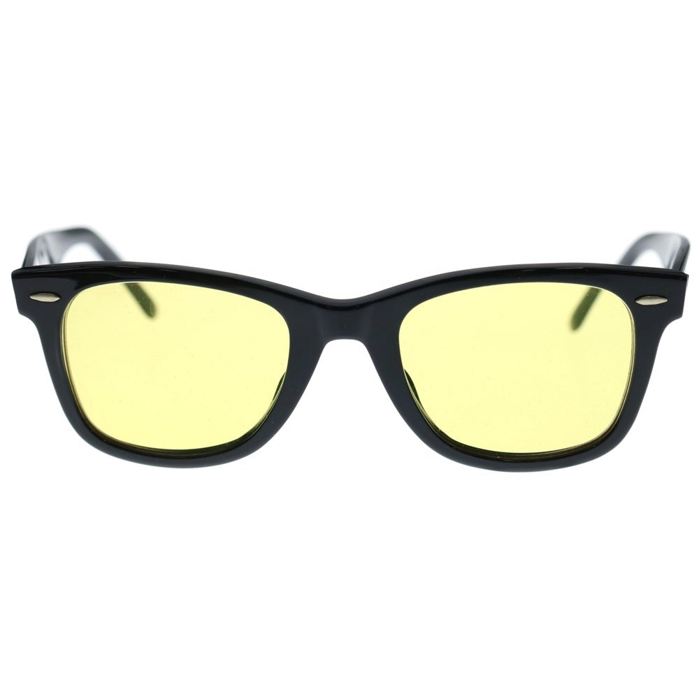 Ray Ban(レイバン) WAYFARER ウェイファーラー サイドロゴ ウェリントン フレーム サングラス 眼鏡 ブラック/イエロー RB2140‐F